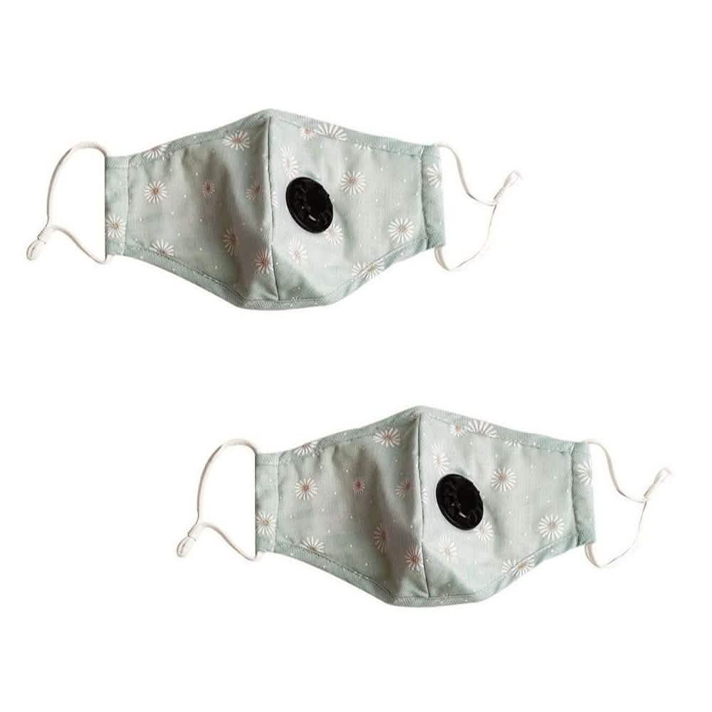 2er-Pack: Mehrlagige, nicht-medizinische, wiederverwendbare Gesichtsmaske mit Filter