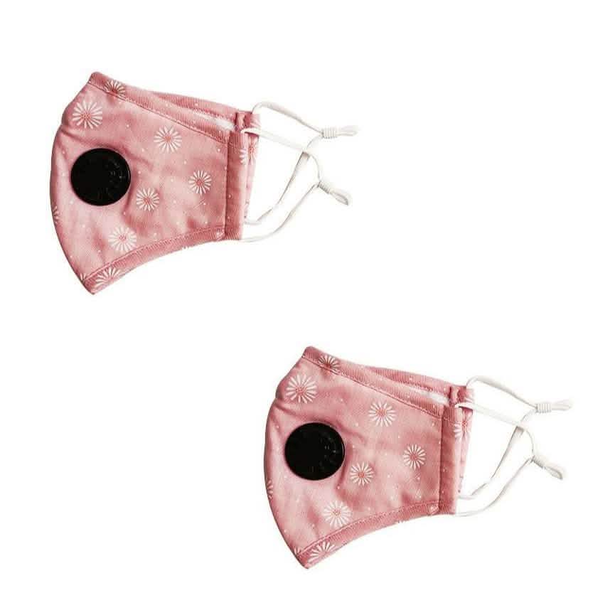 2er-Pack: Mehrlagige, nicht-medizinische, wiederverwendbare Gesichtsmaske mit Filter