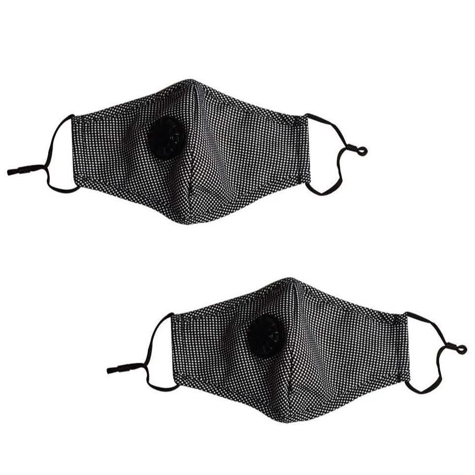 2er-Pack: Mehrlagige, nicht-medizinische, wiederverwendbare Gesichtsmaske mit Filter