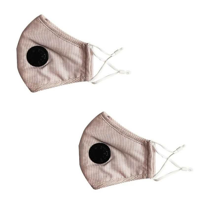 2er-Pack: Mehrlagige, nicht-medizinische, wiederverwendbare Gesichtsmaske mit Filter