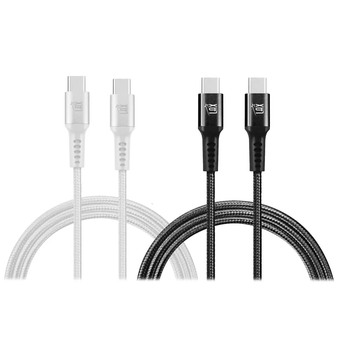 2er-Pack: Nylon-USB-C-auf-USB-C-Kabel, 1,8 m, 60 W