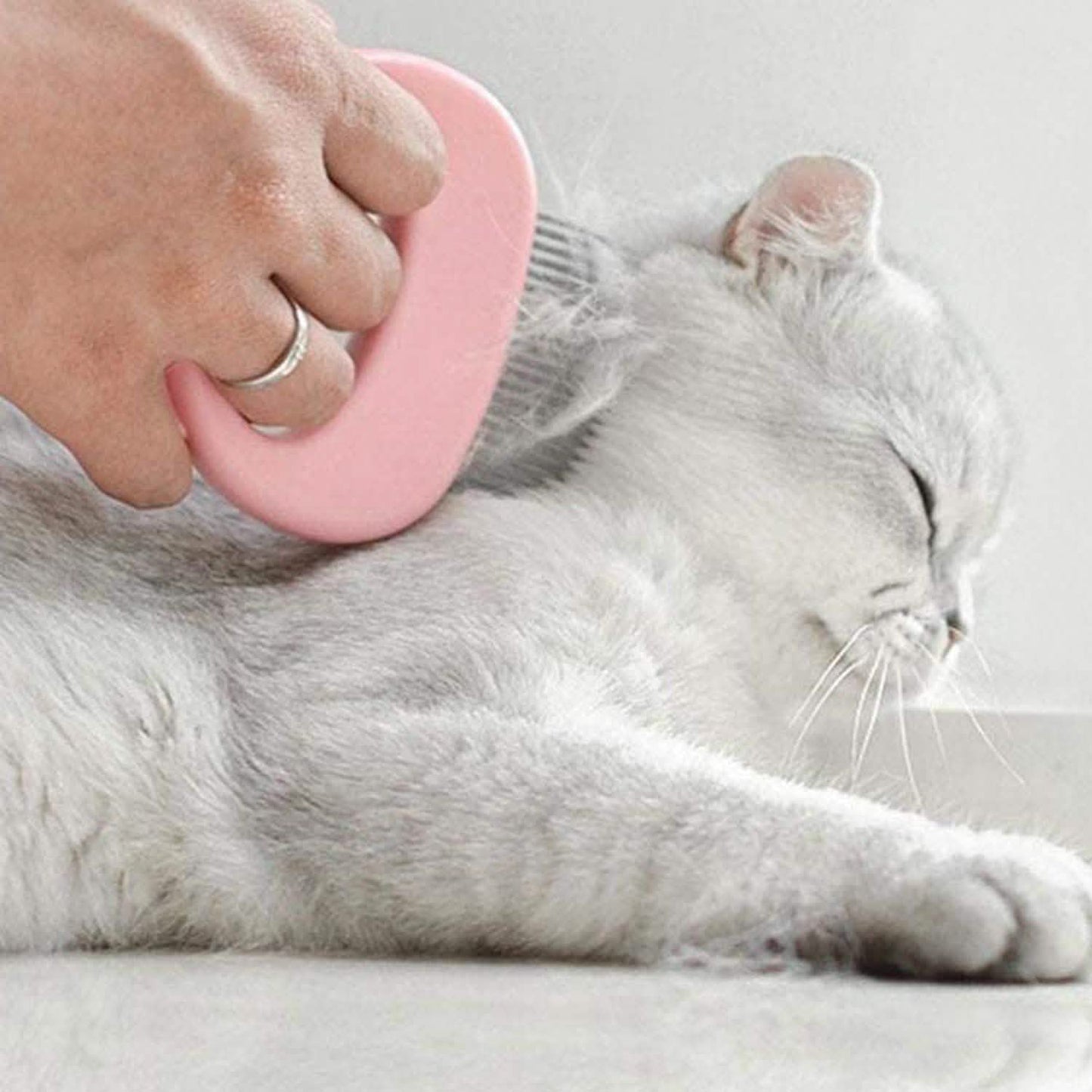 2er-Pack: Fellpflege- und Massagebürste für Haustiere zum Entfernen von Tierhaaren und zum Entfilzen