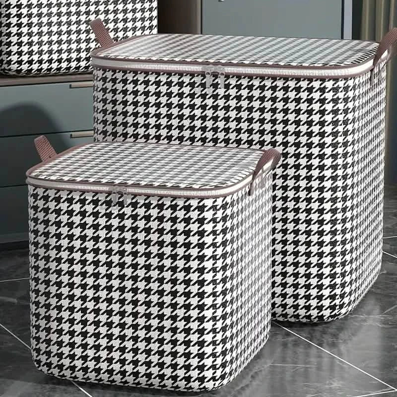2er-Pack: Bettdecken-Aufbewahrungstasche Organizer Vlies Staubdicht Faltbar Kleiderschrank Platzsparend Tasche