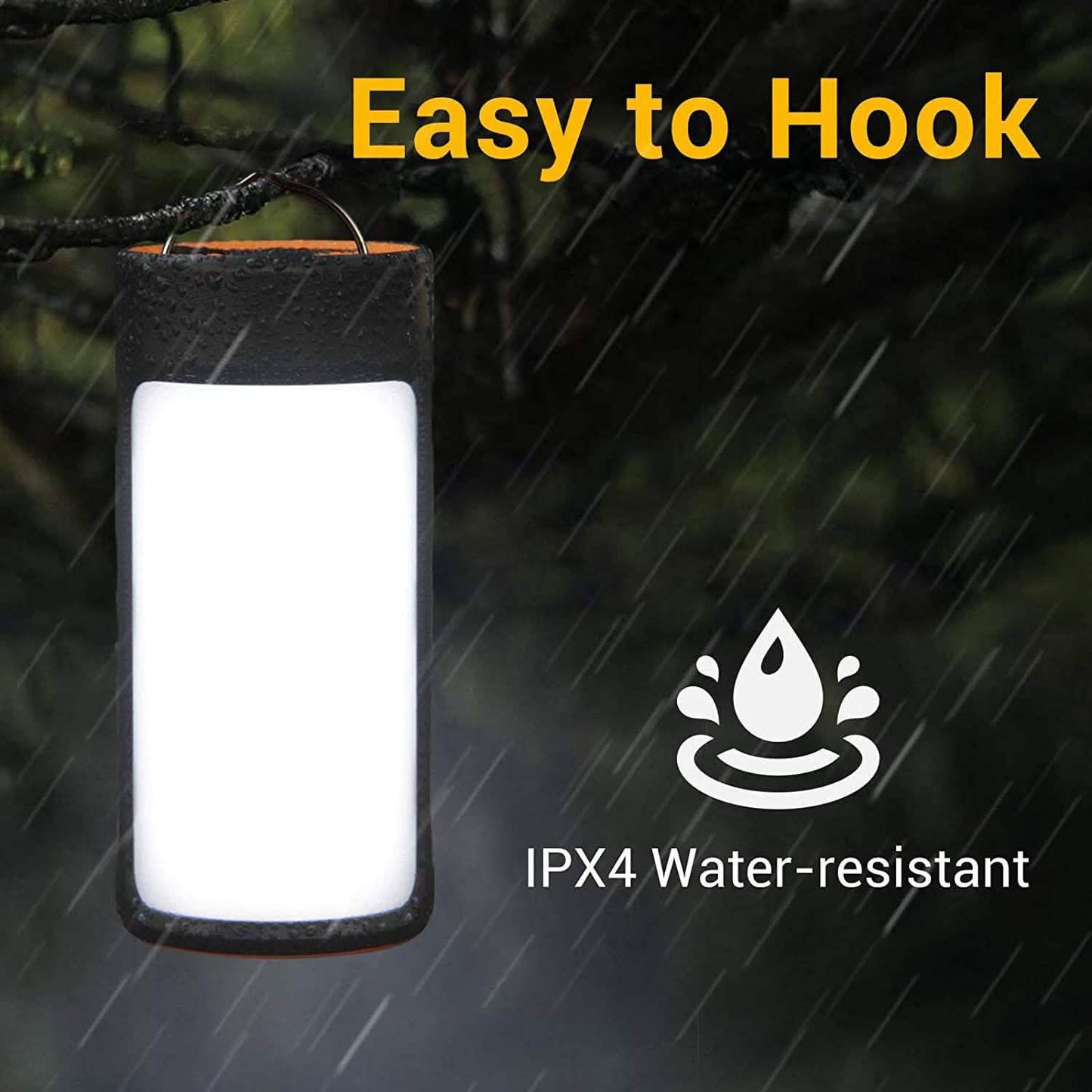 2er-Pack: Wiederaufladbare LED-Campinglaterne