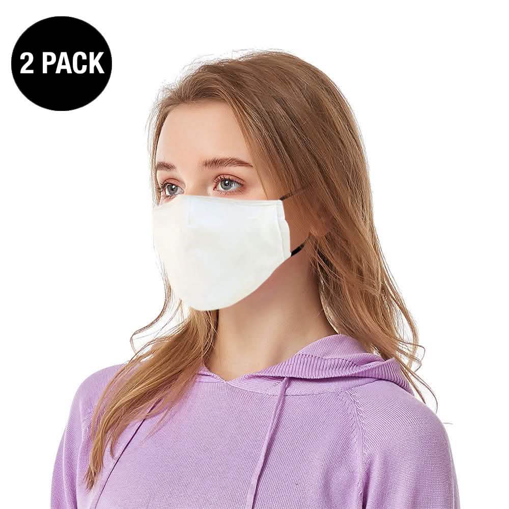 2er-Pack: Wiederverwendbare Gesichtsmaske mit Ohrschlaufen