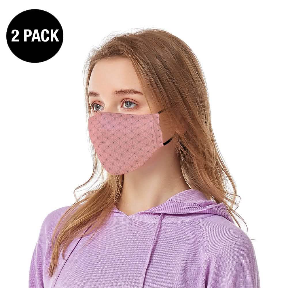 2er-Pack: Wiederverwendbare Gesichtsmaske mit Ohrschlaufen