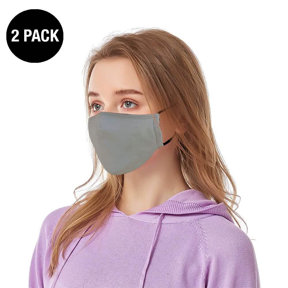 2er-Pack: Wiederverwendbare Gesichtsmaske mit Ohrschlaufen