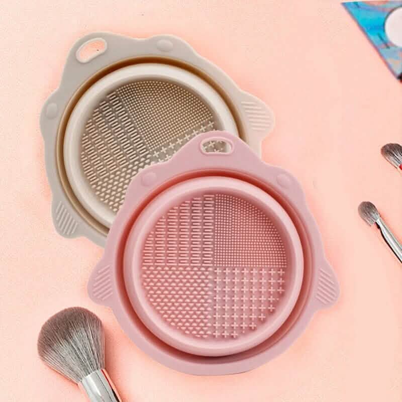2er-Pack: Silikon faltbare Make-up Pinsel Reinigungsmatte