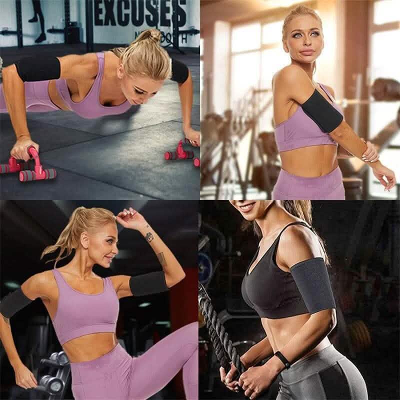 2er-Pack: Schlanker Armtrimmer Sauna-Schwitzband für Damen