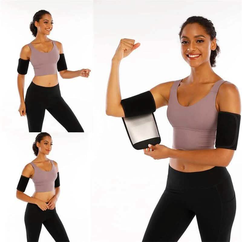 2er-Pack: Schlanker Armtrimmer Sauna-Schwitzband für Damen
