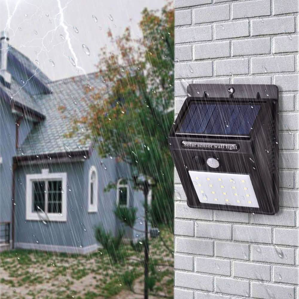2er-Pack: Solarbetriebene LED-Wandleuchte