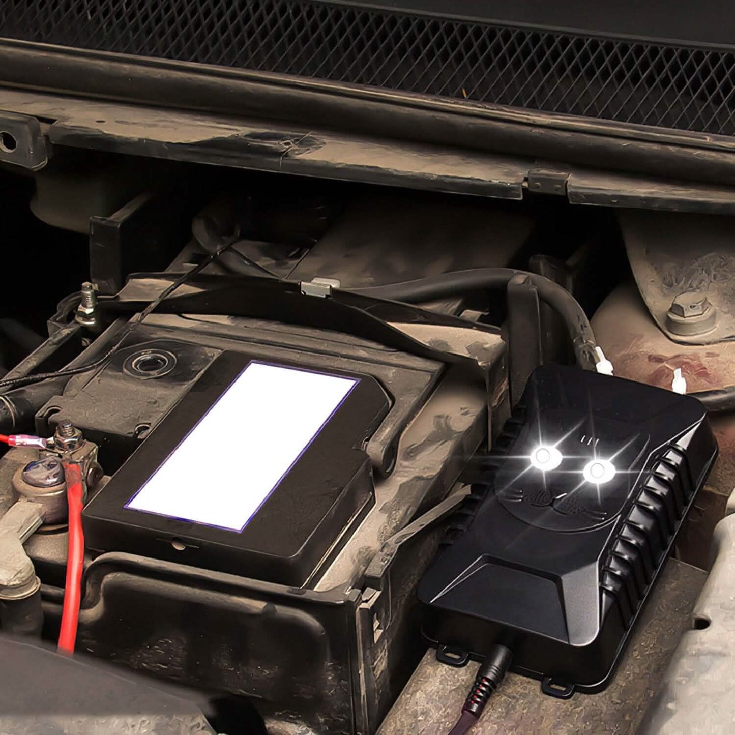 2er-Pack: Ultraschallabwehr für den Motorraum mit 3 Stromversorgungen
