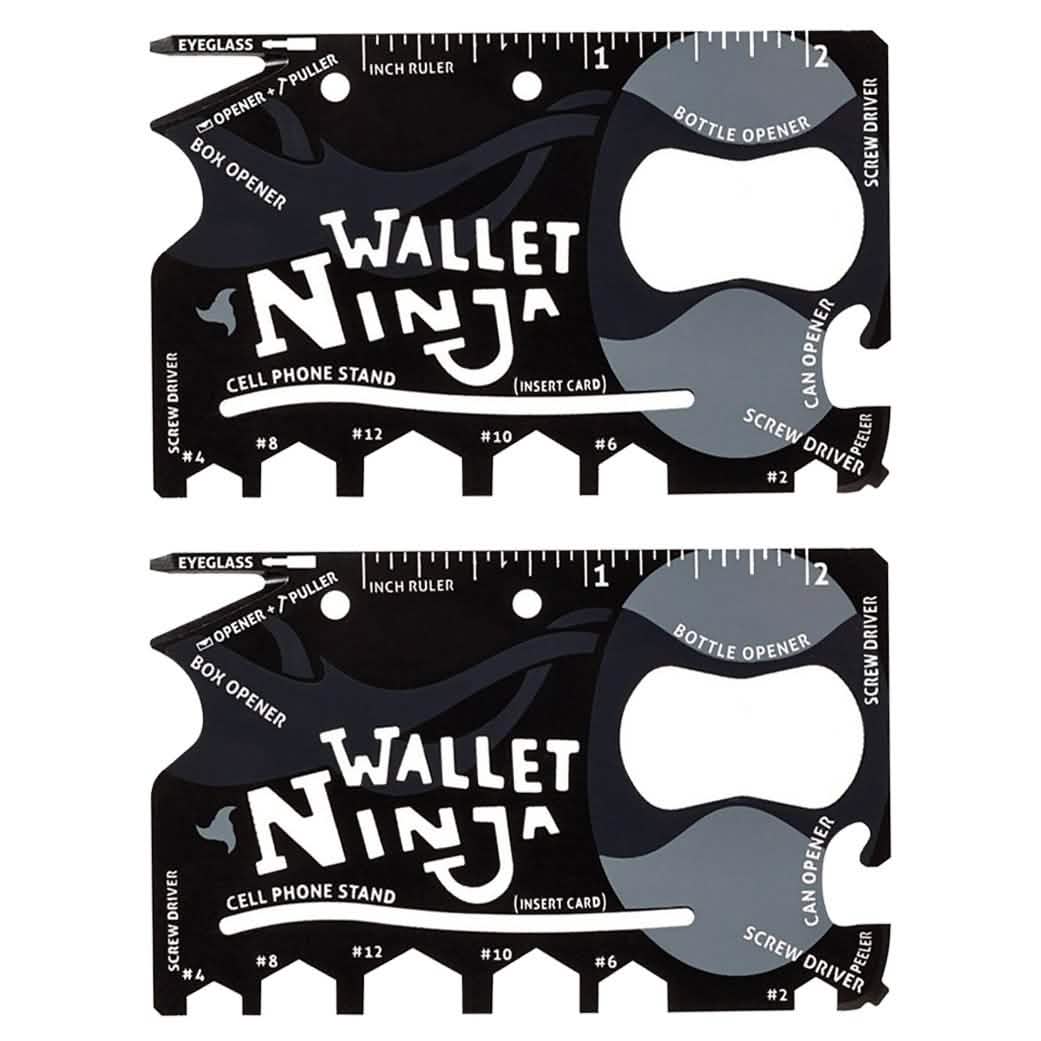 2er-Pack: Wallet Ninja 18-in-1 Kreditkarten-Multitool
