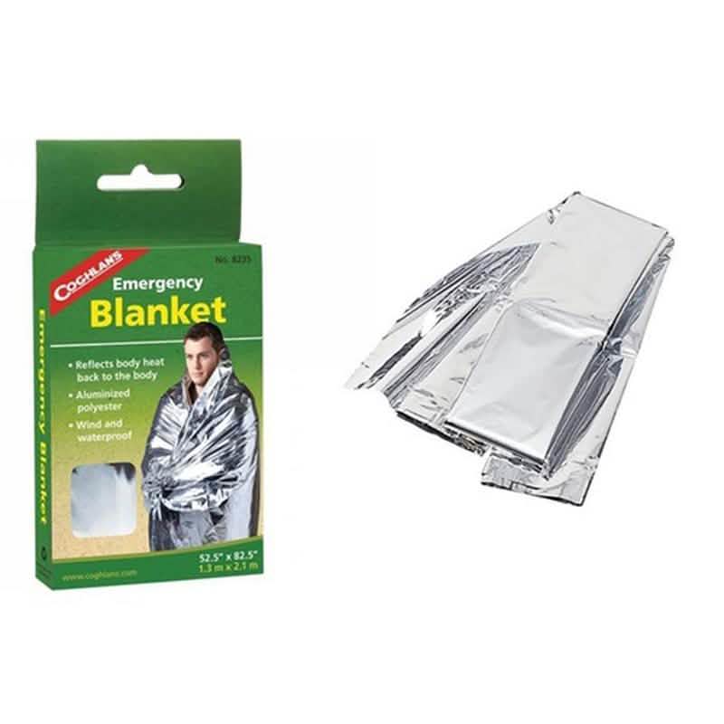 2er-Pack: Winddichte Aluminiumfolien-Rettungsdecke für Camping-Erste-Hilfe-Decke