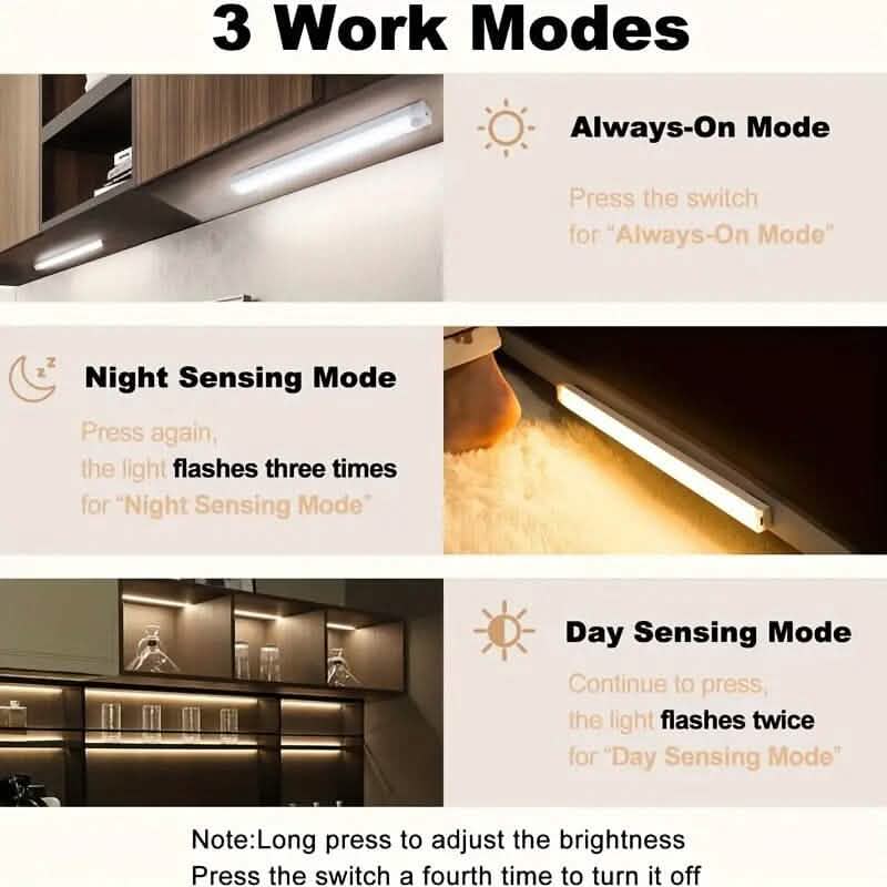 2er-Pack: Kabelloser Bewegungssensor 12" LED-Lichtstreifen