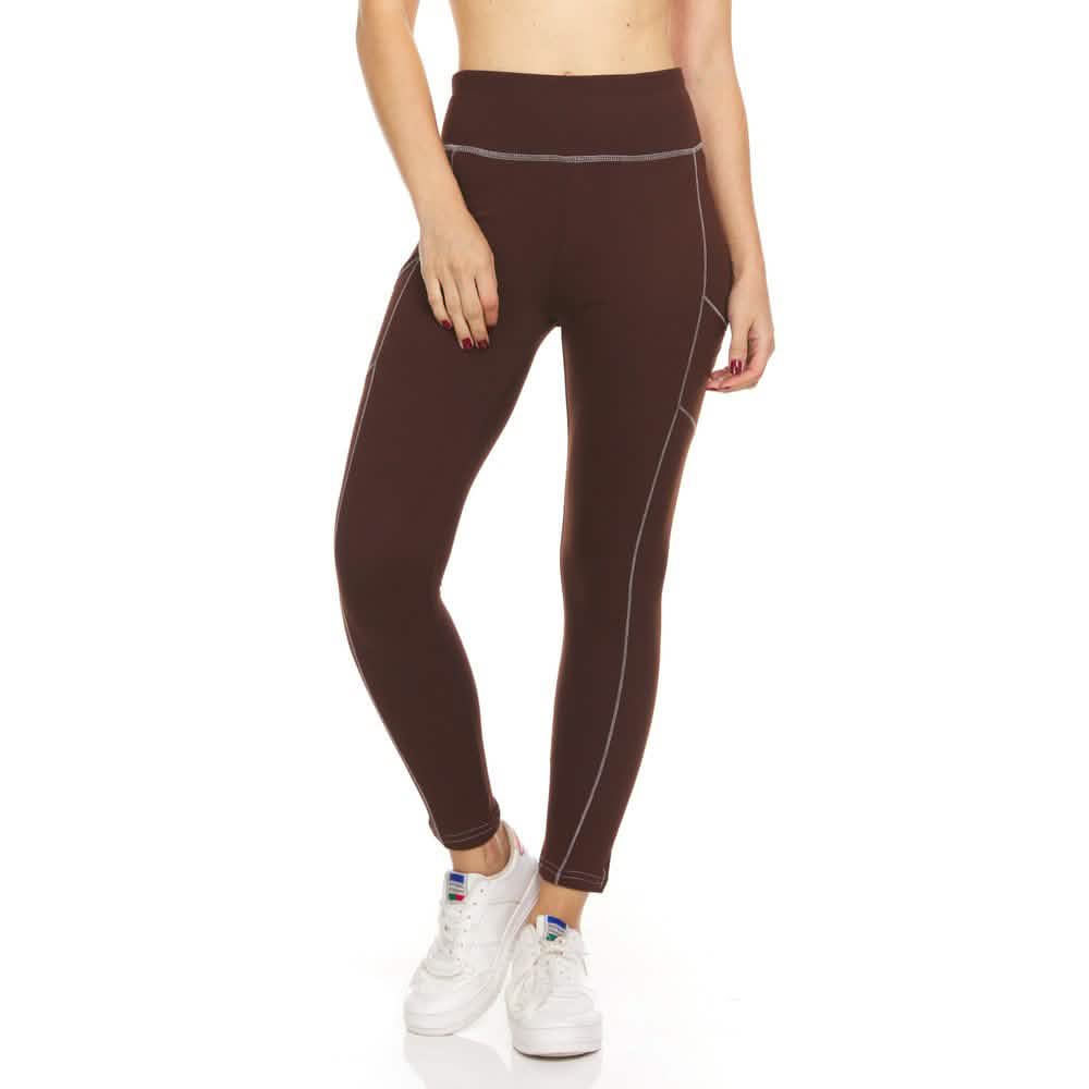 2er-Pack: Damen Active Leggings mit Fleece-Futter und Taschen