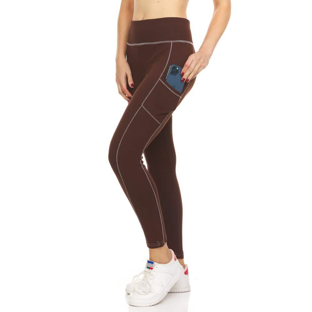 2er-Pack: Damen Active Leggings mit Fleece-Futter und Taschen