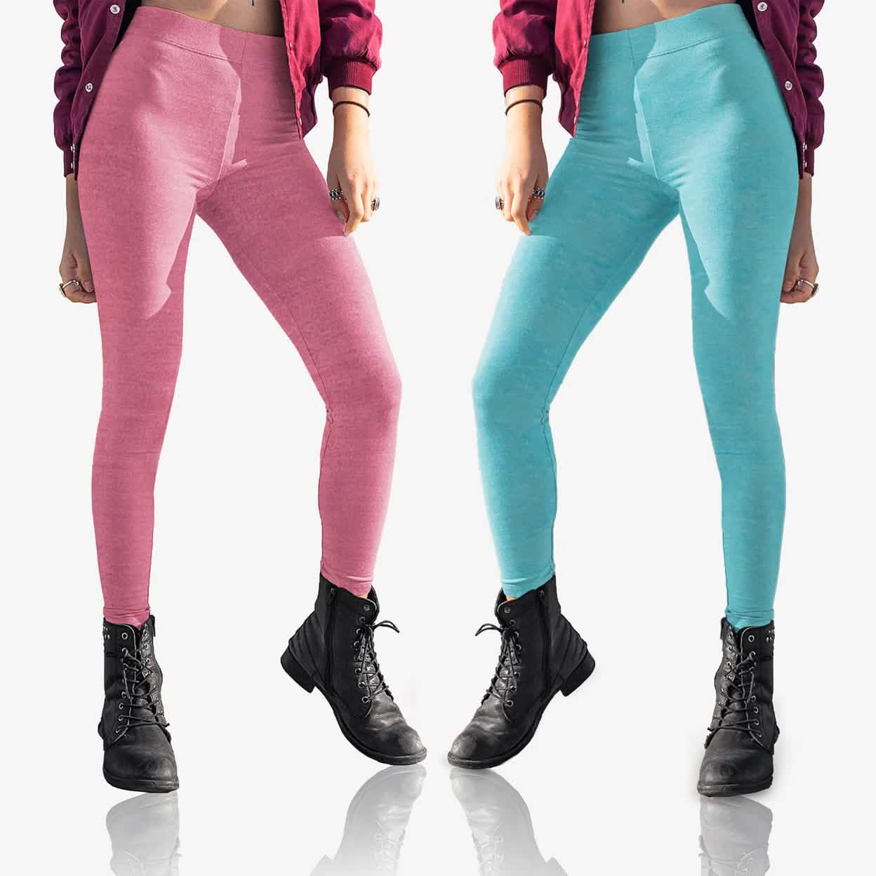 2er-Pack: Nahtlose Damen-Leggings im Space-Dye-Look