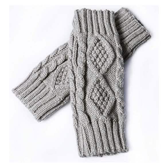 2er-Pack: Damen Winter Warme Strick-Armstulpen