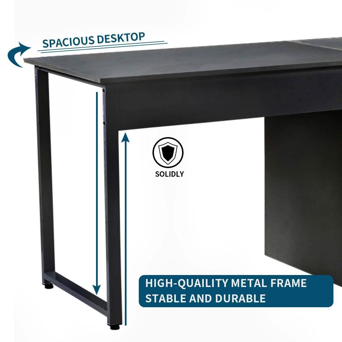 2-Personen-Metallschreibtisch mit offenen Regalen
