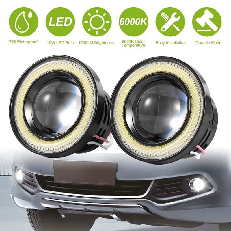 2 Stück: 2,5" Auto COB LED Nebelscheinwerfer