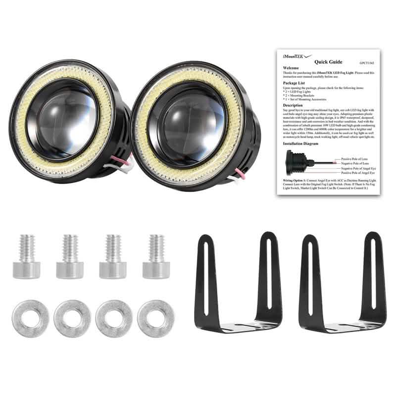 2 Stück: 2,5" Auto COB LED Nebelscheinwerfer