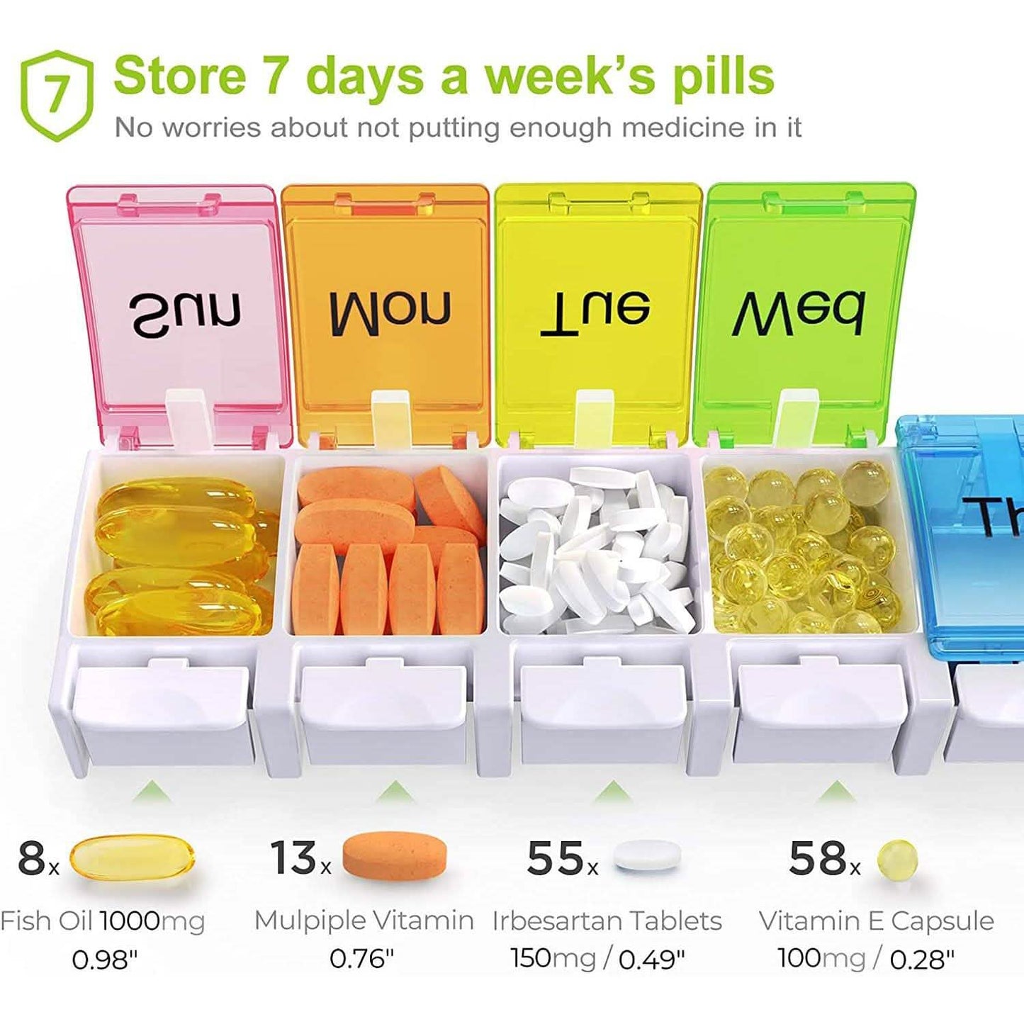 2-teiliges Set: Pillendose für 7 Tage