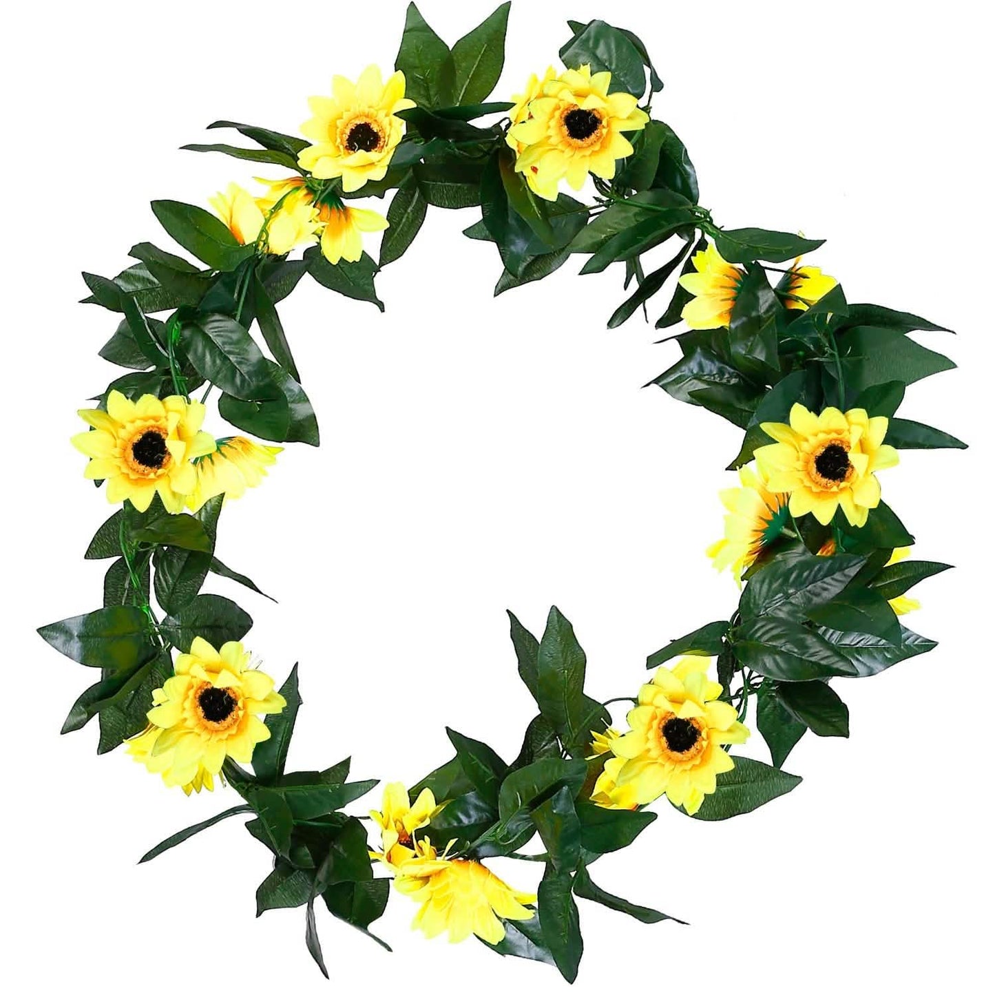 2-teilig: 2,2m künstliche Sonnenblumenranken aus Seide
