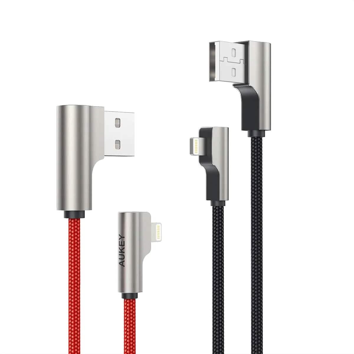 2er-Pack: AUKEY 90-Grad-Lightning-Datenkabel
