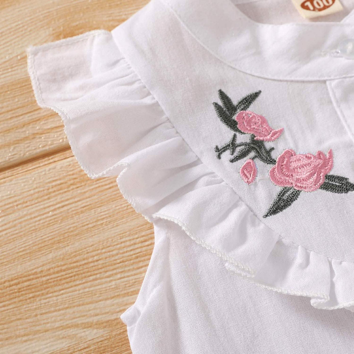 2-teilig: Baby-Mädchen-Outfits Kleidung T-Shirt Weste Tops + Shorts Hosen
