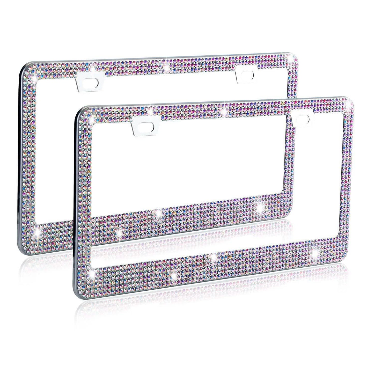 2-teiliges Set: Bling-Nummernschildhalterungen
