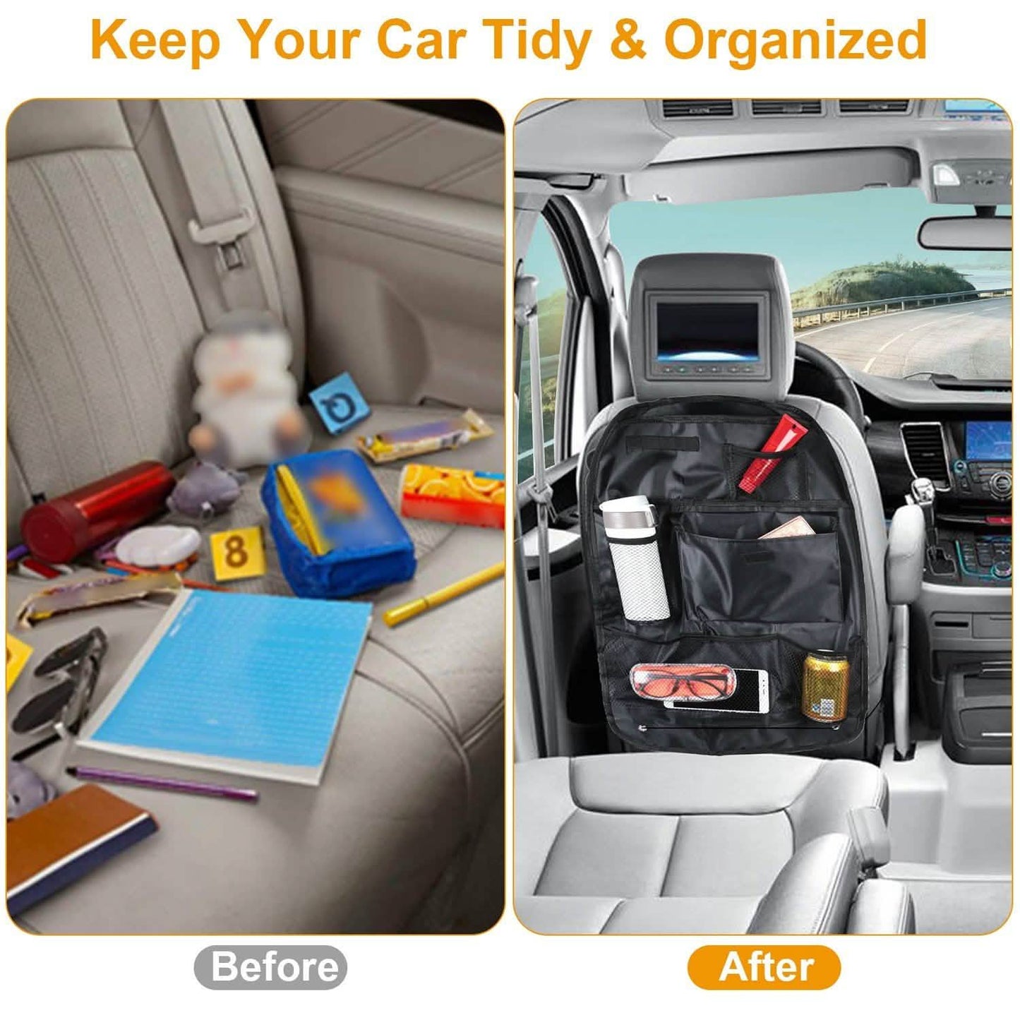 2-teilig: Auto-Rücksitz-Organizer