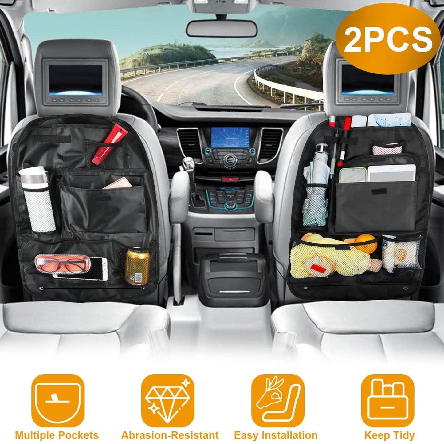 2-teilig: Auto-Rücksitz-Organizer