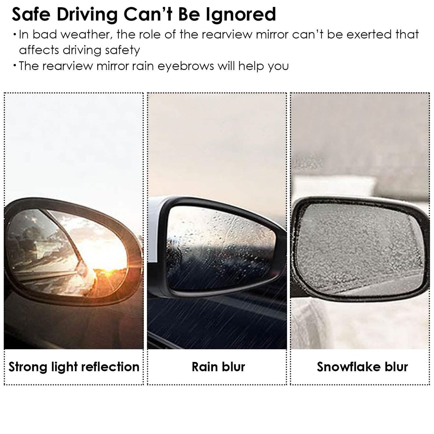 2-teilig: Regenschutz für Außenspiegel