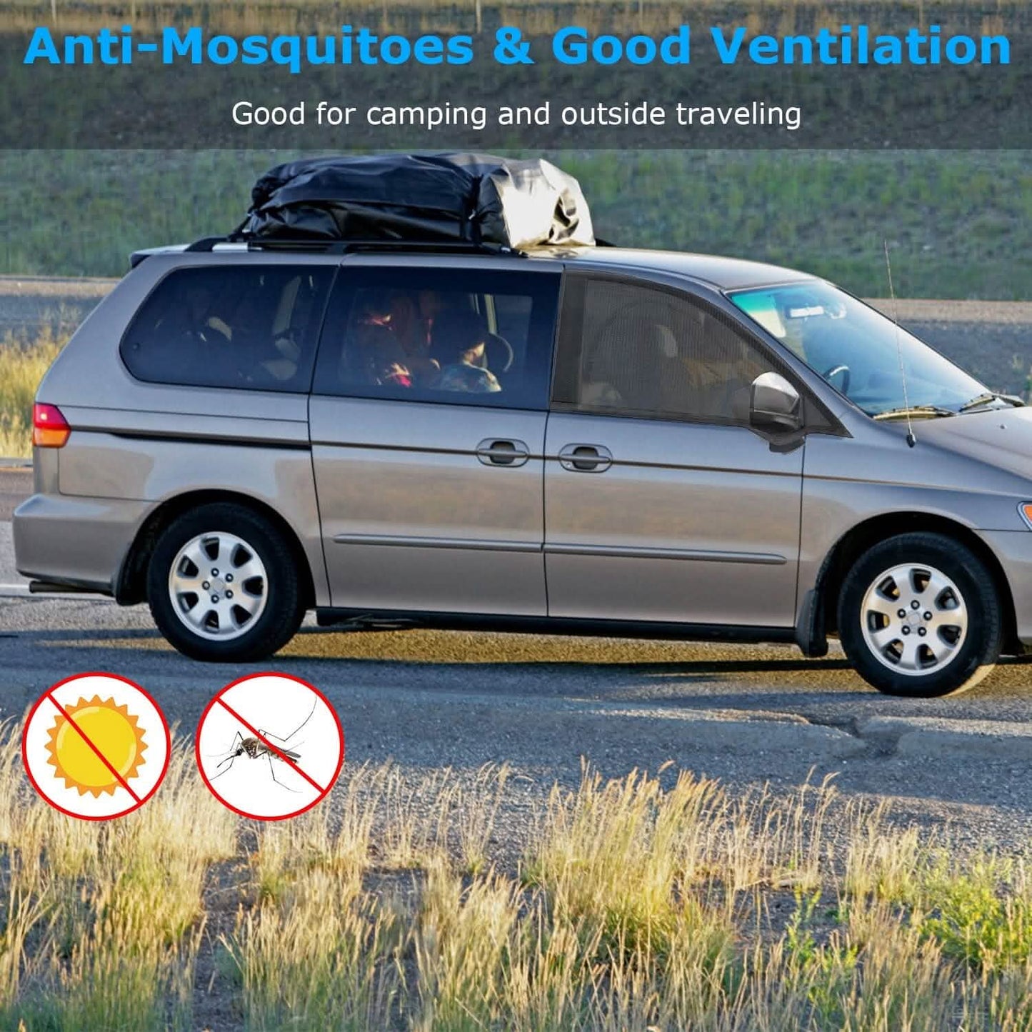 2-teiliges: Seitenfenster Auto Sonnenblende Netz