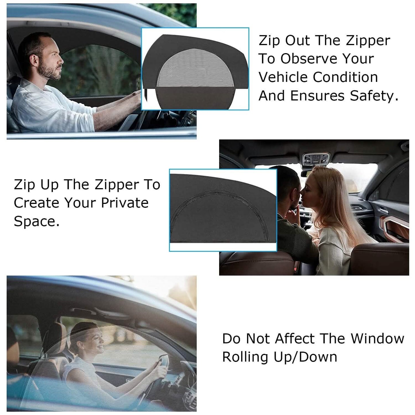 2-teiliges: Seitenfenster Auto Sonnenblende Netz