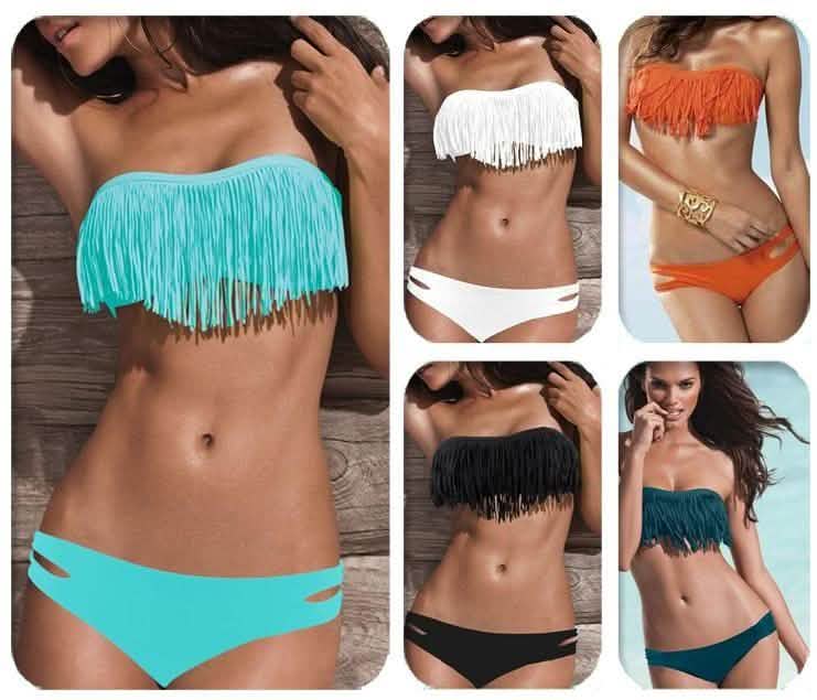 2-teilig: Modischer Bikini mit Fransen