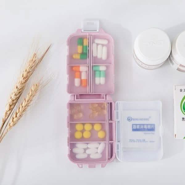 2-teilig: Tragbare Kunststoff-Pillendose