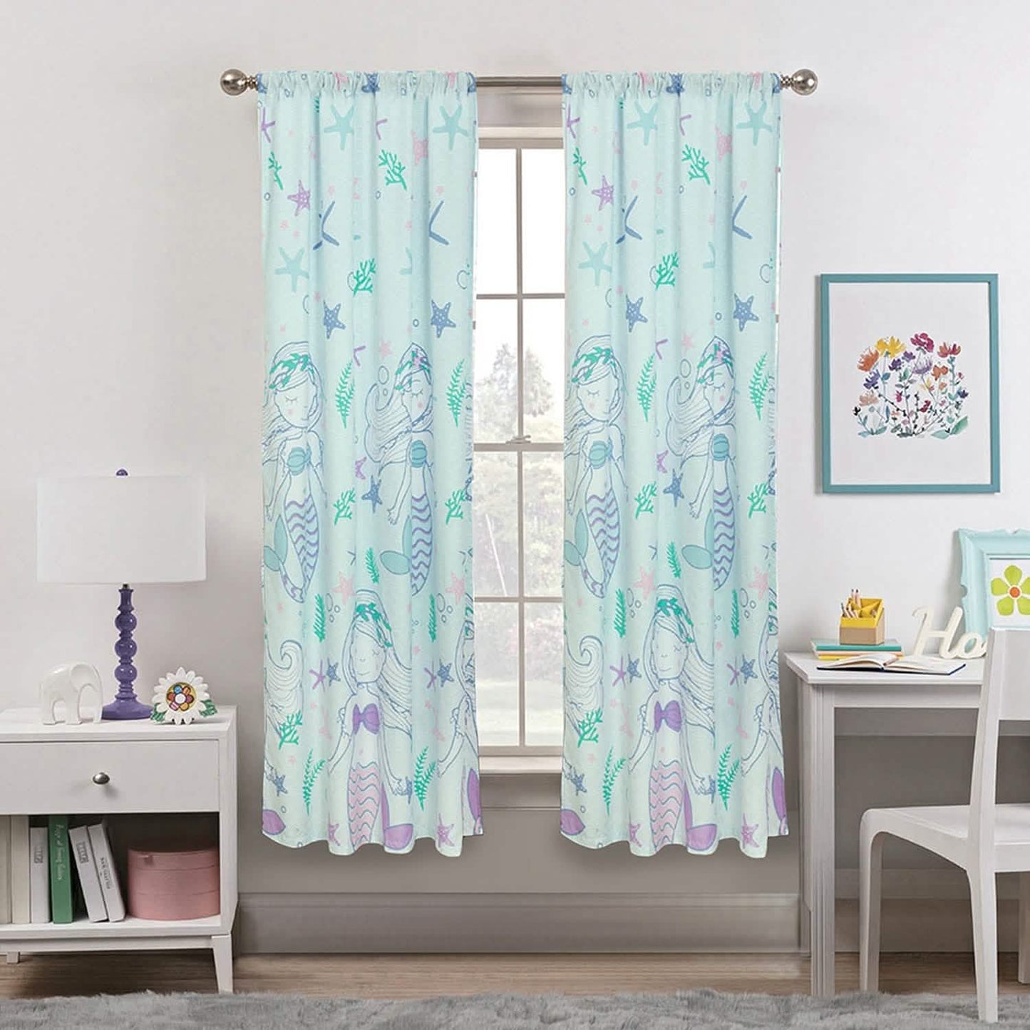 2-teiliges Set: Kidz Mix Mystical Mermaid Fenstervorhänge