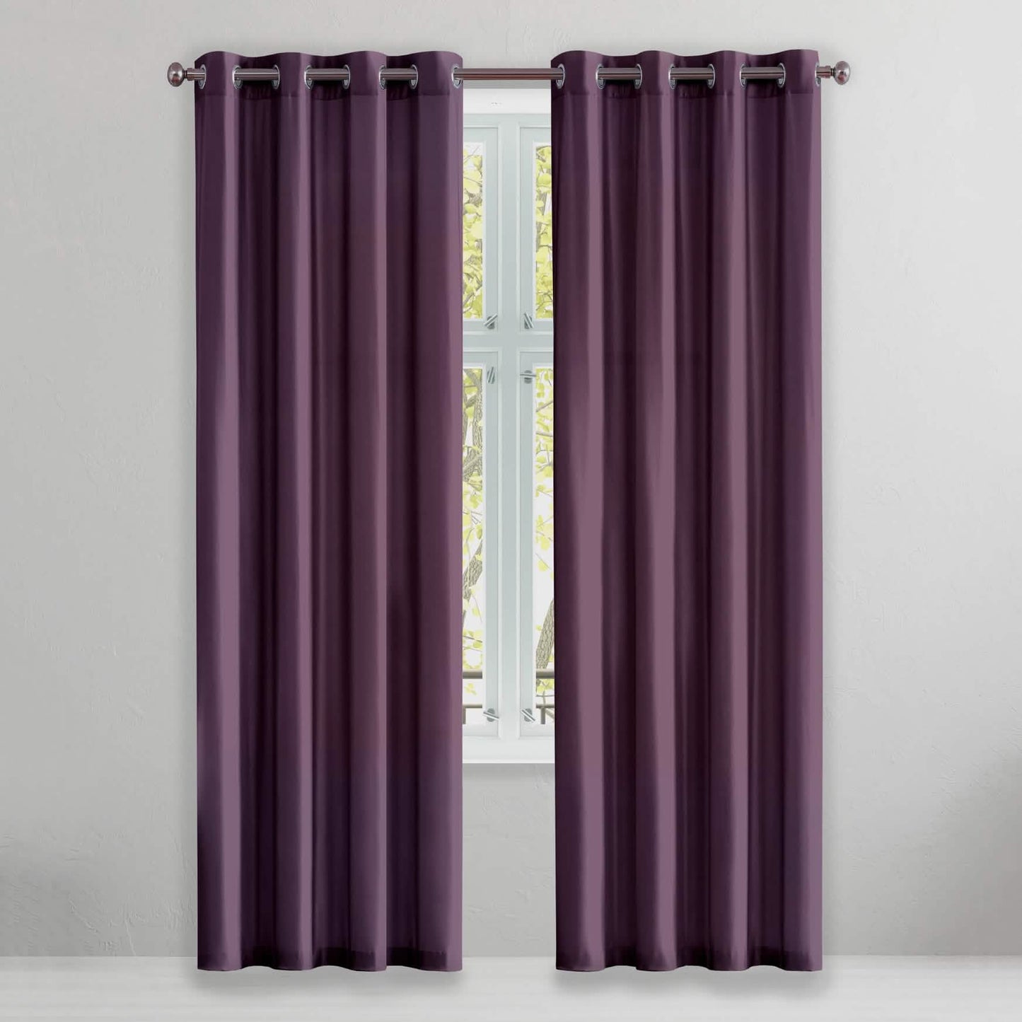 2-teiliges Set: Blickdichter Thermo-Fenstervorhang im Doppelpack