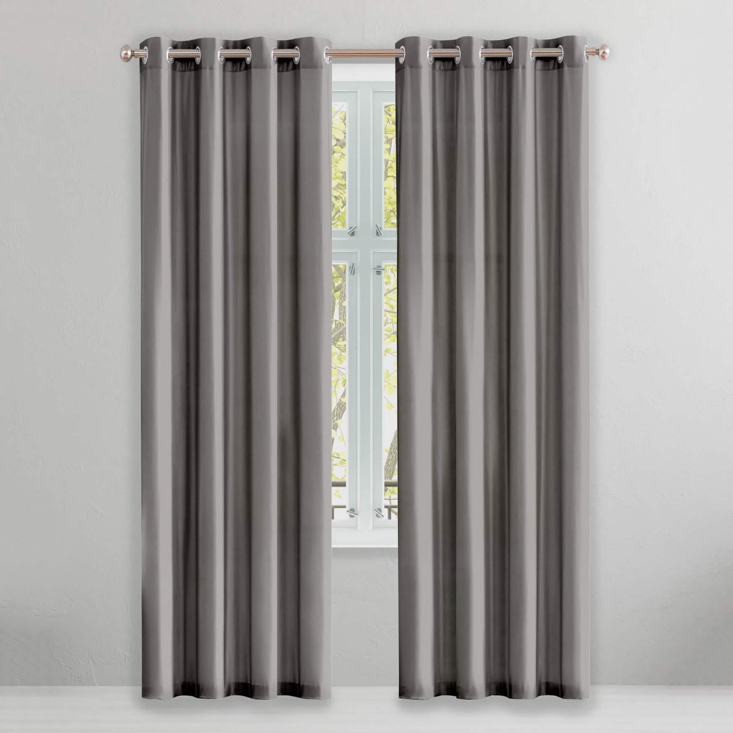 2-teiliges Set: Blickdichter Thermo-Fenstervorhang im Doppelpack