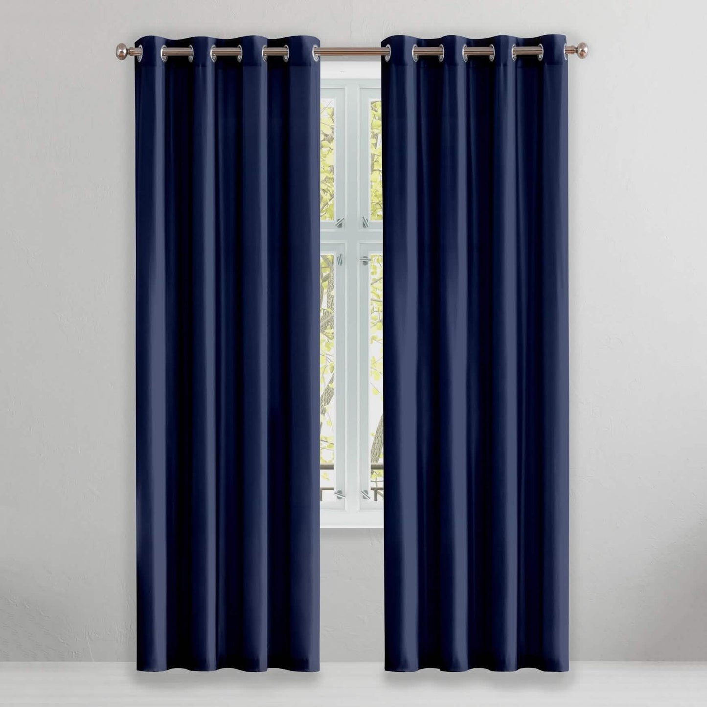 2-teiliges Set: Blickdichter Thermo-Fenstervorhang im Doppelpack