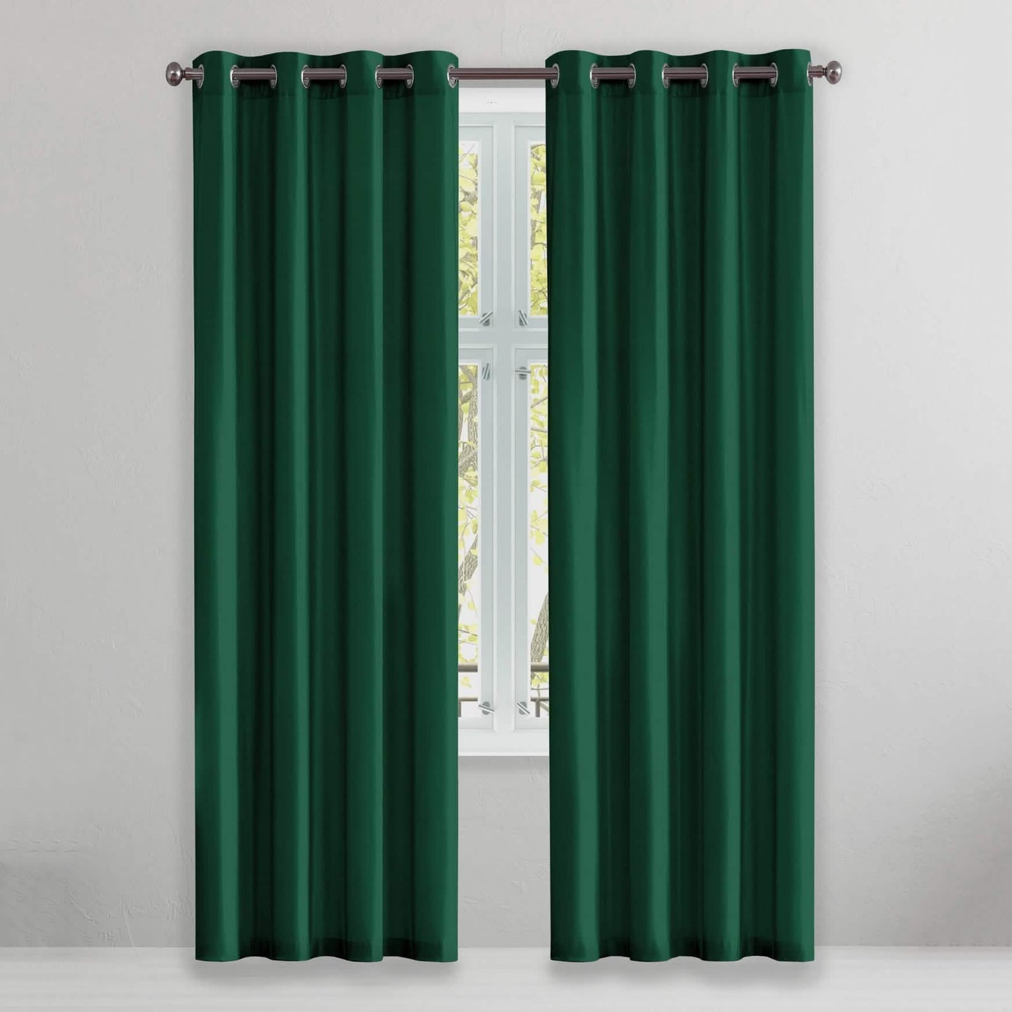 2-teiliges Set: Blickdichter Thermo-Fenstervorhang im Doppelpack