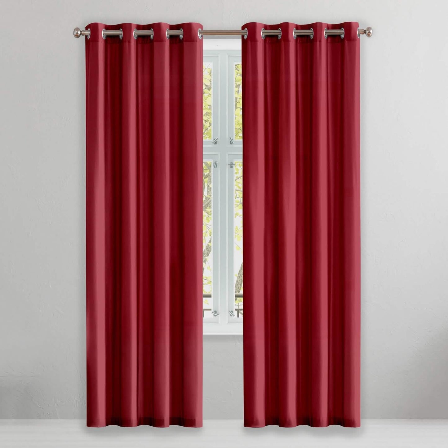 2-teiliges Set: Blickdichter Thermo-Fenstervorhang im Doppelpack