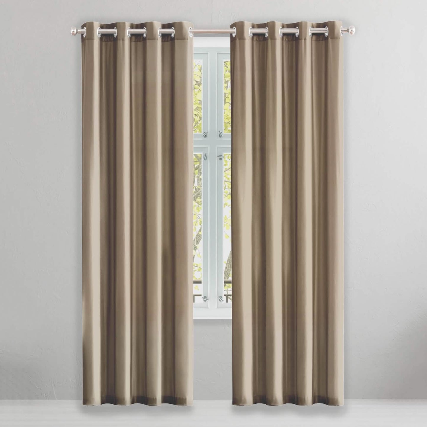 2-teiliges Set: Blickdichter Thermo-Fenstervorhang im Doppelpack