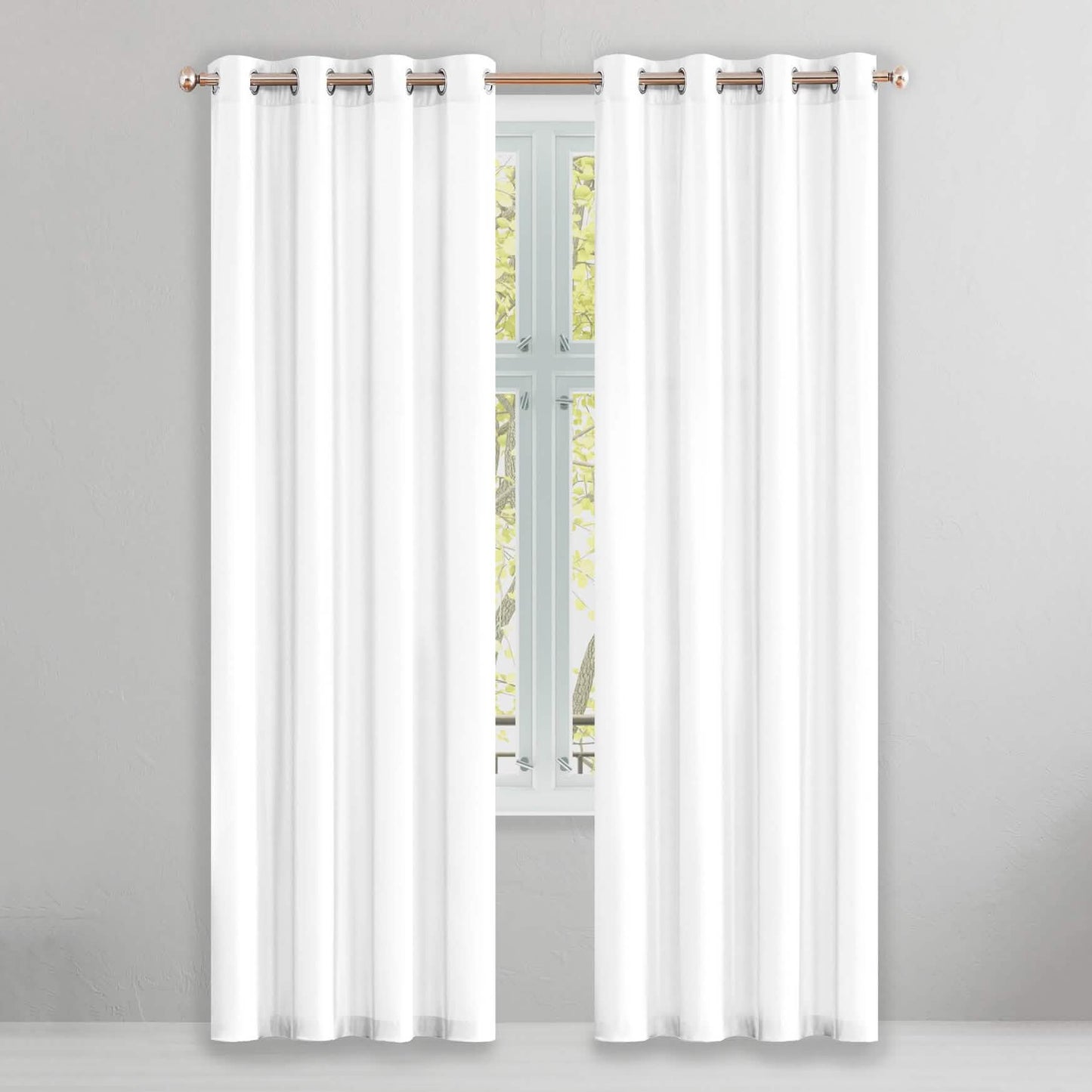 2-teiliges Set: Blickdichter Thermo-Fenstervorhang im Doppelpack