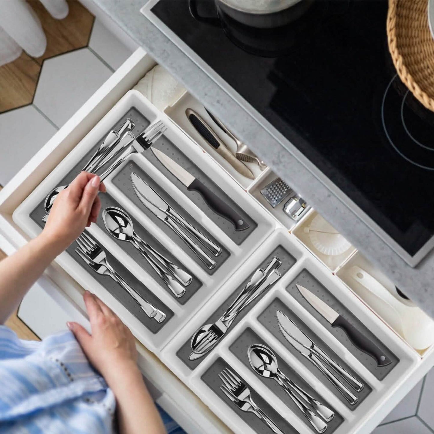 2-teilig: Besteck-Organizer