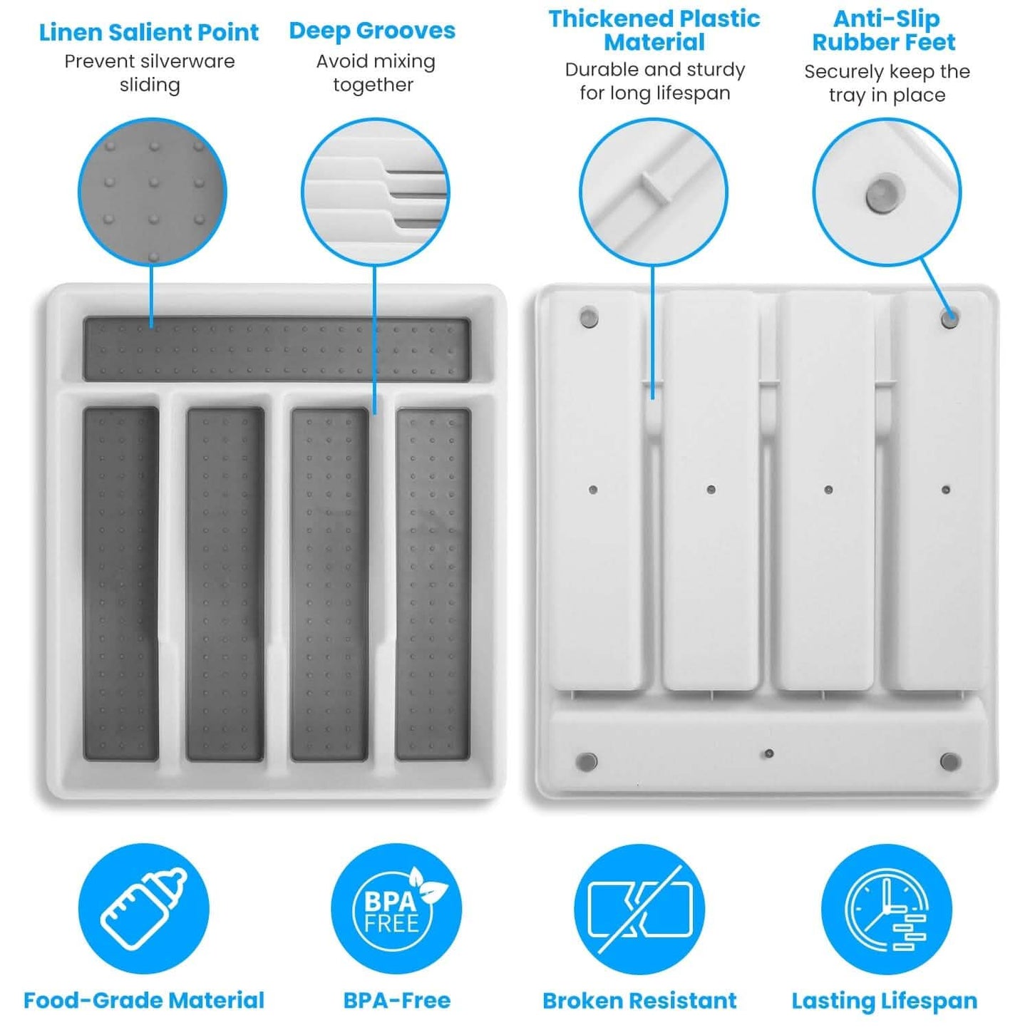 2-teilig: Besteck-Organizer