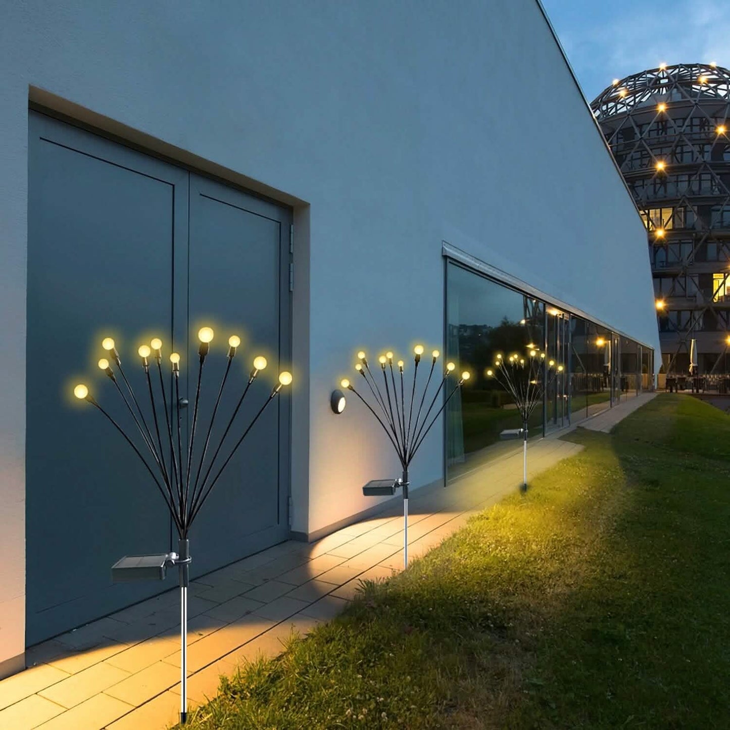 2er-Pack: Solar-Glühwürmchen-Lichter schwingende dekorative Weglampe