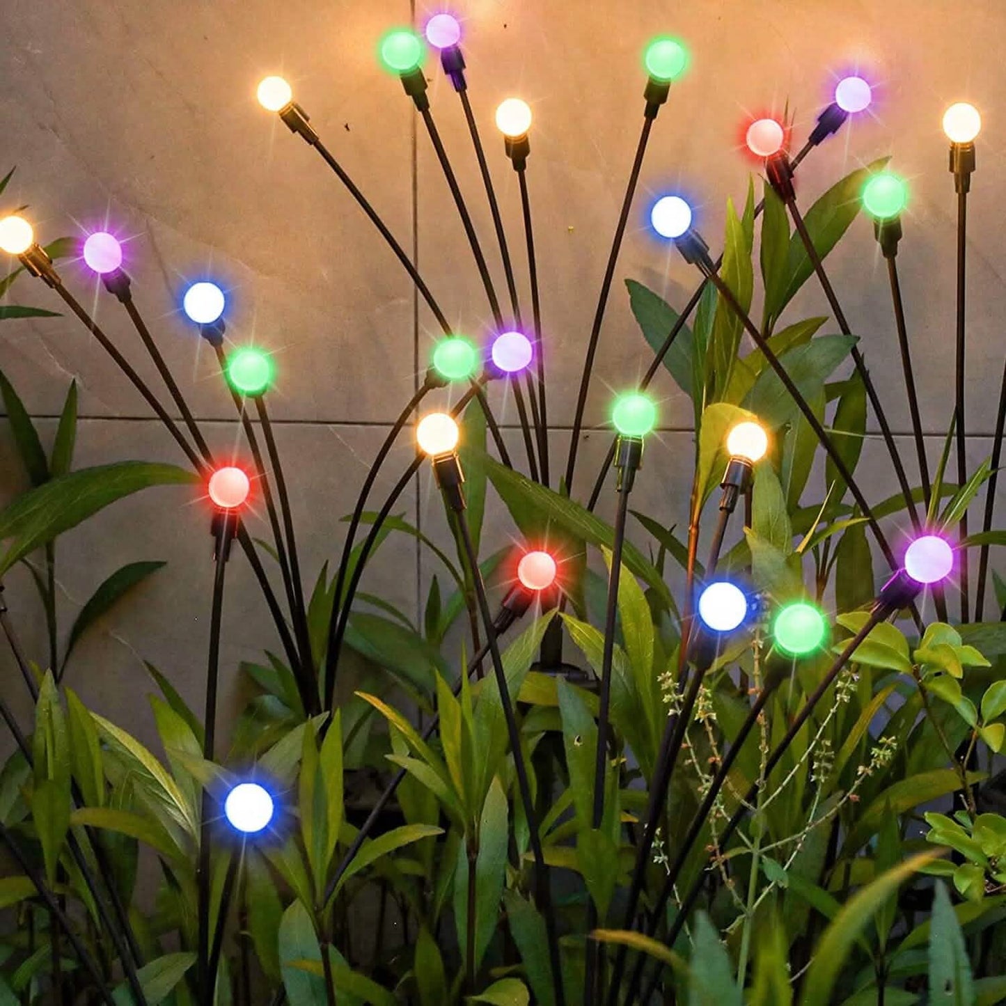 2er-Pack: Solar-Glühwürmchen-Lichter schwingende dekorative Weglampe